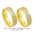 C247R - Alianças de ouro 18k amarelo e branco, para noivado, casamento e bodas