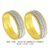C294 - Alianças de ouro 18k amarelo e branco, para noivado, casamento e bodas.