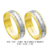 C601 - Alianças de ouro 18k amarelo e branco, para noivado, casamento e bodas.
