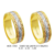 C602 - Alianças de ouro 18k amarelo, branco, rosé, para noivado, casamento e bodas.