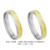 C605R- Alianças de ouro 18k amarelo e branco, para noivado, casamento e bodas
