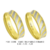 C628R - Alianças de ouro 18k amarelo e branco, para noivado, casamento e bodas.