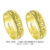 C629L - Alianças de ouro 18k amarelo e branco, para noivado, casamento e bodas.