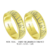 C631L - Alianças de ouro 18k amarelo e branco, para noivado, casamento e bodas.