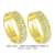 C633L - Alianças de ouro 18k amarelo e branco, para noivado, casamento e bodas.