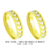 C634RL - Alianças de ouro 18k amarelo e branco, para noivado, casamento e bodas.