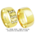 C906RL/800R: Alianças de ouro 18k/750, com brilhante(s) ou 10k/416 com zirconia(s), para noivado e casamento