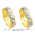 CBP27 - Alianças de ouro 18k amarelo e branco, para noivado, casamento e bodas.