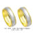 CBP28 - Alianças de ouro 18k amarelo e branco, para noivado, casamento e bodas.