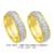 CBP31 - Alianças de ouro 18k amarelo e branco, para noivado, casamento e bodas.