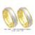 CBP32 - Alianças de ouro 18k amarelo e branco, para noivado, casamento e bodas.