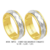 CBP33 - Alianças de ouro 18k amarelo e branco, para noivado, casamento e bodas.