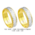 CBP39 - Alianças de ouro 18k amarelo e branco, para noivado, casamento e bodas.