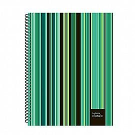 Cuaderno A4 tapa dura con espiral x 120 hojas rayado Ledesma Classic