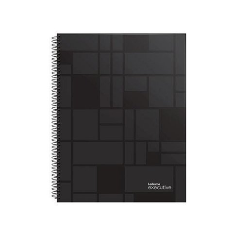 Cuaderno A5 x 120 hojas cuadriculado Ledesma Executive negro
