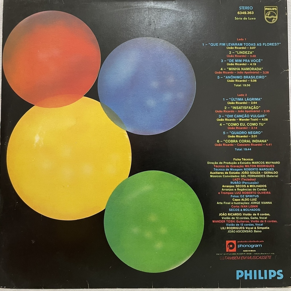 lp Secos e Molhados A volta dos Secos e Molhados Capa Gatefold