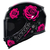 Capacete Axxis Eagle Flowers New Preto Rosa Brilho (OUTLET)