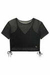 Imagem do Blusa Cropped Sobreposição em Tule Brilho e Top em Canelado Maui 77095 Vic&Vicky