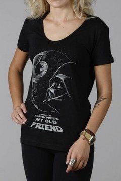 Camiseta Feminina Preta Star Wars Death Star