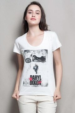 Camiseta Feminina Branca Walking Dead Daryl Dixon - comprar online