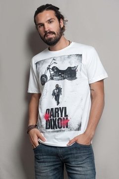 Camiseta Masculina Branca The Walking Dead Daryl Dixon na internet