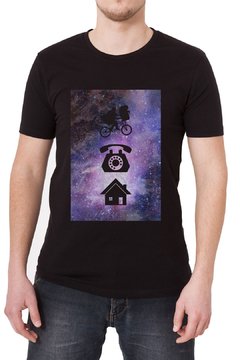 Camiseta Masculina Preta E.T. Phone Home