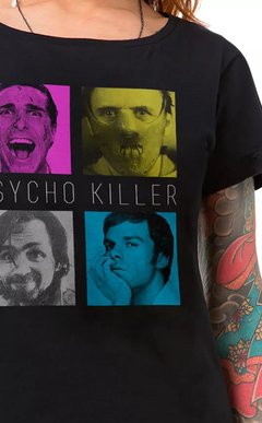 Camiseta Feminina Preta Psycho Killer - comprar online