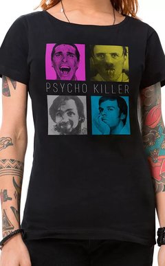 Camiseta Feminina Preta Psycho Killer