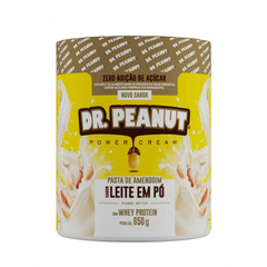 PASTA DE AMENDOIM SABOR LEITE EM PÓ COM WHEY PROTEIN (600G) DR. PEANUT