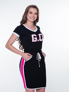 Conjunto Hapuk Teen - Preto e Rosa