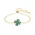 5666585 Pulsera Swarovski Idyllia Tallas mixtas trébol verde baño tono oro