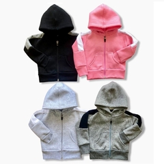 Campera Frisa Combinada Tiras