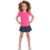 BLUSA INFANTIL FEMININA COTTON COM ELASTANO COM APLIQUE MANGA COPINHO - PINK