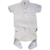 2 PEÇAS BATIZADO MENINO CONJUNTO CAMISA SOCIAL INFANTIL E BERMUDA SOCIAL EM LINHO INFANTIL BRANCO