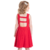 LASIE DETALHADA VERMELHO VESTIDO INFANTIL FEMININO ELEGANTE FESTA NATAL ABERTURA COSTAS - comprar online