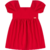 LASIE VERMELHO DETALHADA VESTIDO INFANTIL DE MENINA NATAL MANGAS PRINCESA COM FORRO - comprar online