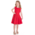 LASIE DETALHADA VERMELHO VESTIDO INFANTIL FEMININO ELEGANTE FESTA NATAL ABERTURA COSTAS