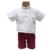 BERMUDA INFANTIL MASCULINA MENINO ESPORTE FINO SARJA ELASTANO COM REGULAGEM - VINHO - comprar online