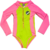 SUPLEX MULTICOLORIDO NEON MAIÔ INFANTIL FEMININO PRAIA PISCINA SURFISTA COM ZÍPER - comprar online