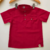 TRICOLINE VERMELHO LISO BATA CAMISA SOCIAL INFANTIL MASCULINA MANGA CURTA NATAL FORMATURA - comprar online