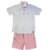 LINHO ROSA BERMUDA INFANTIL MASCULINA ESPORTE FINO SOCIAL C/CINTO E BOLSO FACA na internet