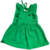 RUSTIQUE VERDE MENTA LISO VESTIDO INFANTIL DE MENINA MANGA CURTA BABADOS