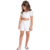 LASIE DETALHADA BRANCO CONJUNTO INFANTIL FEMININO CHIC BLUSA CROPPED + SHORTS LAISE COM FORRO