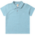 CAMISA POLO INFANTIL MASCULINA PREMIUM MALHA PIQUET COM BORDADO - AZUL BEBÊ