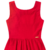 LASIE DETALHADA VERMELHO VESTIDO INFANTIL FEMININO ELEGANTE FESTA NATAL ABERTURA COSTAS