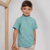 FLAME ALGODÃO VERDE ESTAMPADA BATA CAMISA SOCIAL INFANTIL MASCULINA MANGA CURTA CASAMENTO NATAL FORMATURA