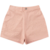 SHORTS INFANTIL FEMININO SARJA COM ELASTANO E PEDRAS DE STRASS - ROSA