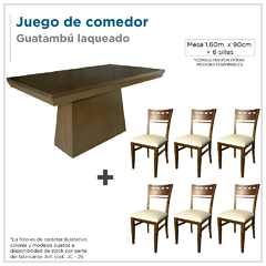 Juego de comedor - Guatambú laqueado