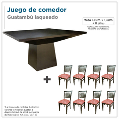 Juego de comedor - Guatambú laqueado