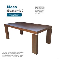 Mesa en guatambú - Mod. M52